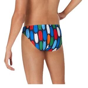 Speedo Eco Flex Swim Brief Mens 36 Surfboard Print NWT Drawstring